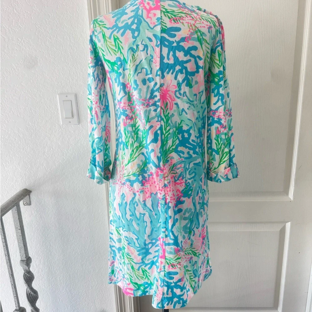 NWT Lilly Pulitzer Sz S Bailee Dress Multi Coral Bay Print - Picture 7 of 13